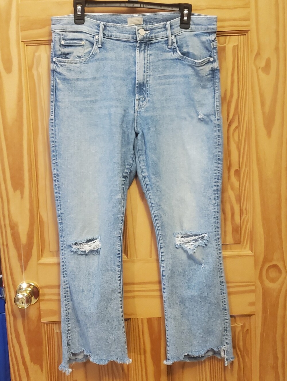 Mother Denim Jeans The Insider Crop Step Chew 33